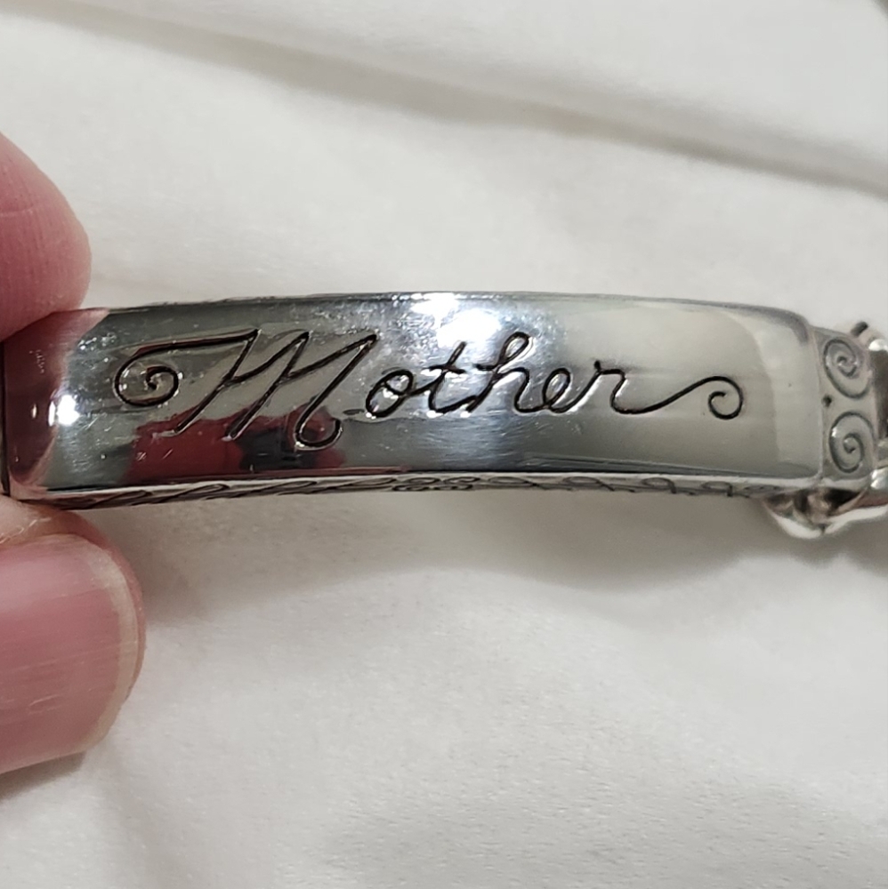 Brighton Silver-Tone 'Mother' Engraved Cuff Bracelet